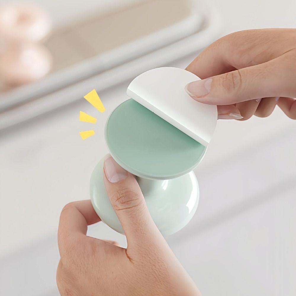 Creative Donut Toilet Press Button Adhesive Nail Protector Toilet Tank Press Button Multifunctional Toilet Flush Top Button