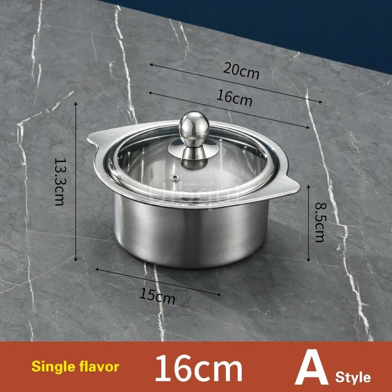 Whirlwind cooker One person one pots small hotpot Clear Soup Double Flavor Pot Single person hot pot with lid Induction cooking