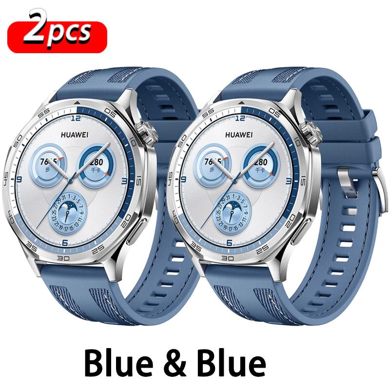 Official 22mm Nylon Strap For HUAWEI WATCH GT 6 5 4 46mm/Watch 4 5 6 Pro/GT 6 5 3 2 Pro 46 mm Composite Silicone Band Bracelet