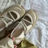 French Square Head Flat Bottom Cross Belt Ballet Women's Summer New Temperament Elastic Band Mary Jane Shallow Mouth Single Shoes