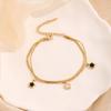 Jewelry Set for Women Stainless Steel 18k Gold Shell Butterfly Heart V-shape Pendant Necklace Rings Earring Bracelet Set