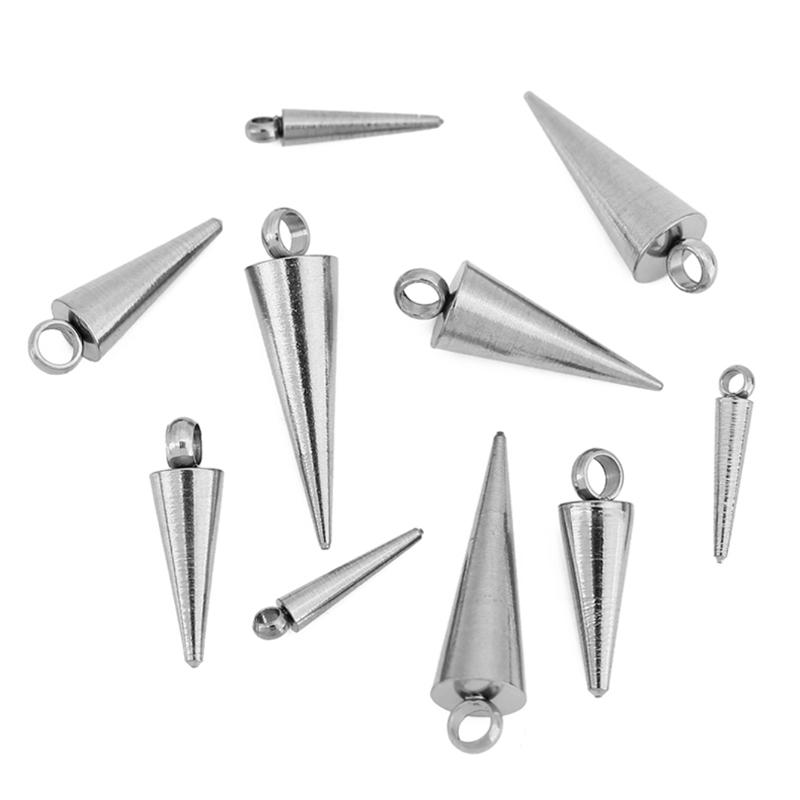 20pcs 10 13 15 18 Mm Stainless Steel Extension Chain End Beads PVD Never Fade Necklace Bracelet Charms Drop Beads Jewelry Making