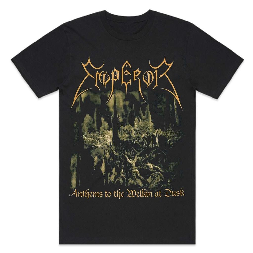 1991Emperor Band Norwegian Black Metal Rock Dark Style American Retro Men's Cotton Short Sleeve T-Shirt Casual Fashion
