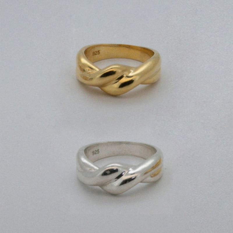 Youngglow Silver925 Bold Twisted Ring (2color)