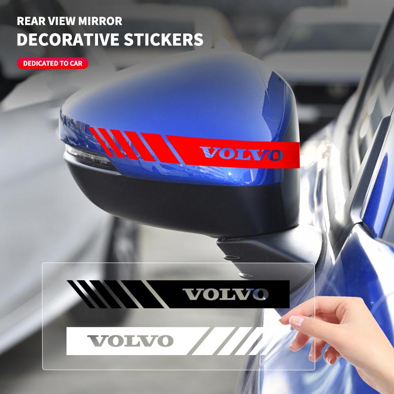 2 Stück Auto Styling Rückspiegel Dekoration Aufkleber für Volvo XC60 S90 XC90 S60 XC40 V60 V90 S40 Volvo EX30 C40 C70 Zubehör