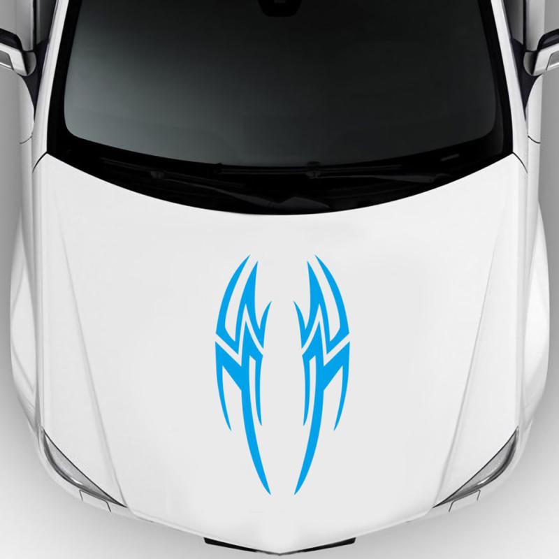 1 Pair Car Hood Bonnet Stickers Racing Styling Sport Stripes Auto Engine Cover Decor Vinyl Decals