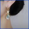 Needle Exquisite Small Micro-Inlaid Zircon Teardrop-Shaped Pearl Earrings For Women Fashionable Light Luxury Elegant Versatile Earrings