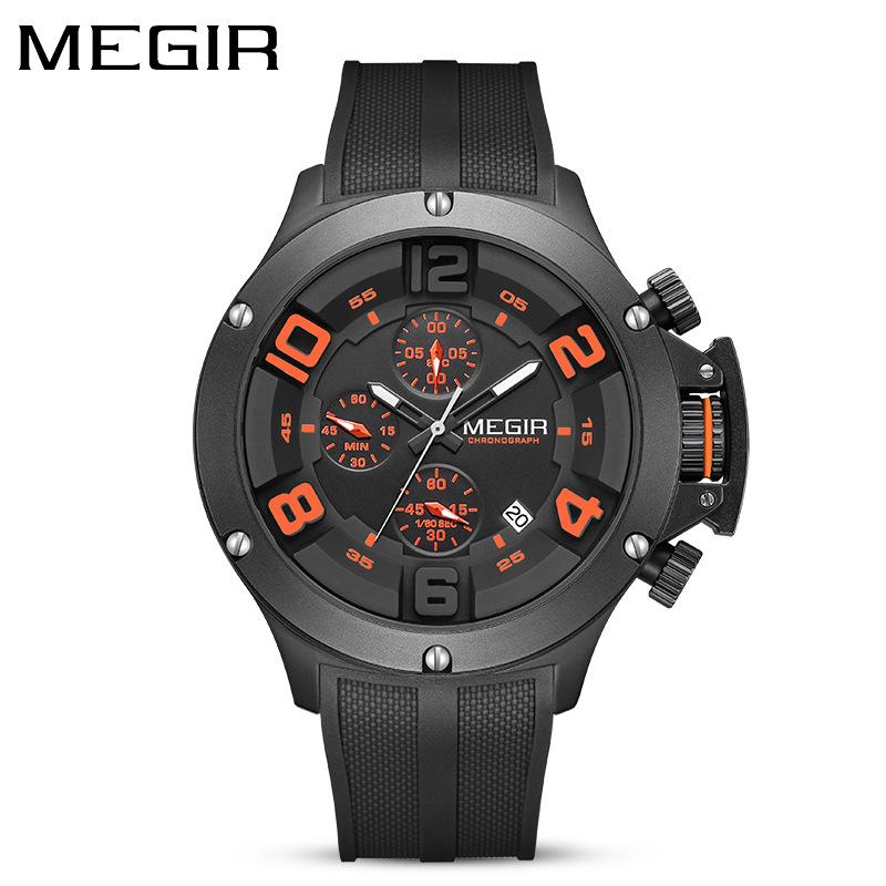 Men S Multifunctional Chronograph Sports Fashion Silicone Strap 8115