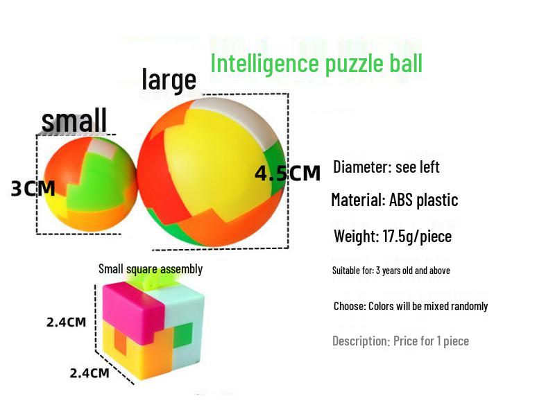 3D Maze Ball Puzzle Cube: Children's Educational Six-Sided Toy
