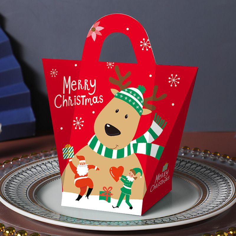 Stylish 5ps Christmas Handbag Design Party Paper Candy Gift Box