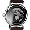 Timex Waterbury 39mm Men's Analog Watch | Durable Stainless Steel Case | Day-Date Window | 100M Water Resistant, Brown/Silver/Blue.