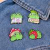Energetic Cartoon Frog Brooch: Adjustable Waist Cinch, Anti-Exposure Badge, Cute Couple Style Book Bag Decoration.