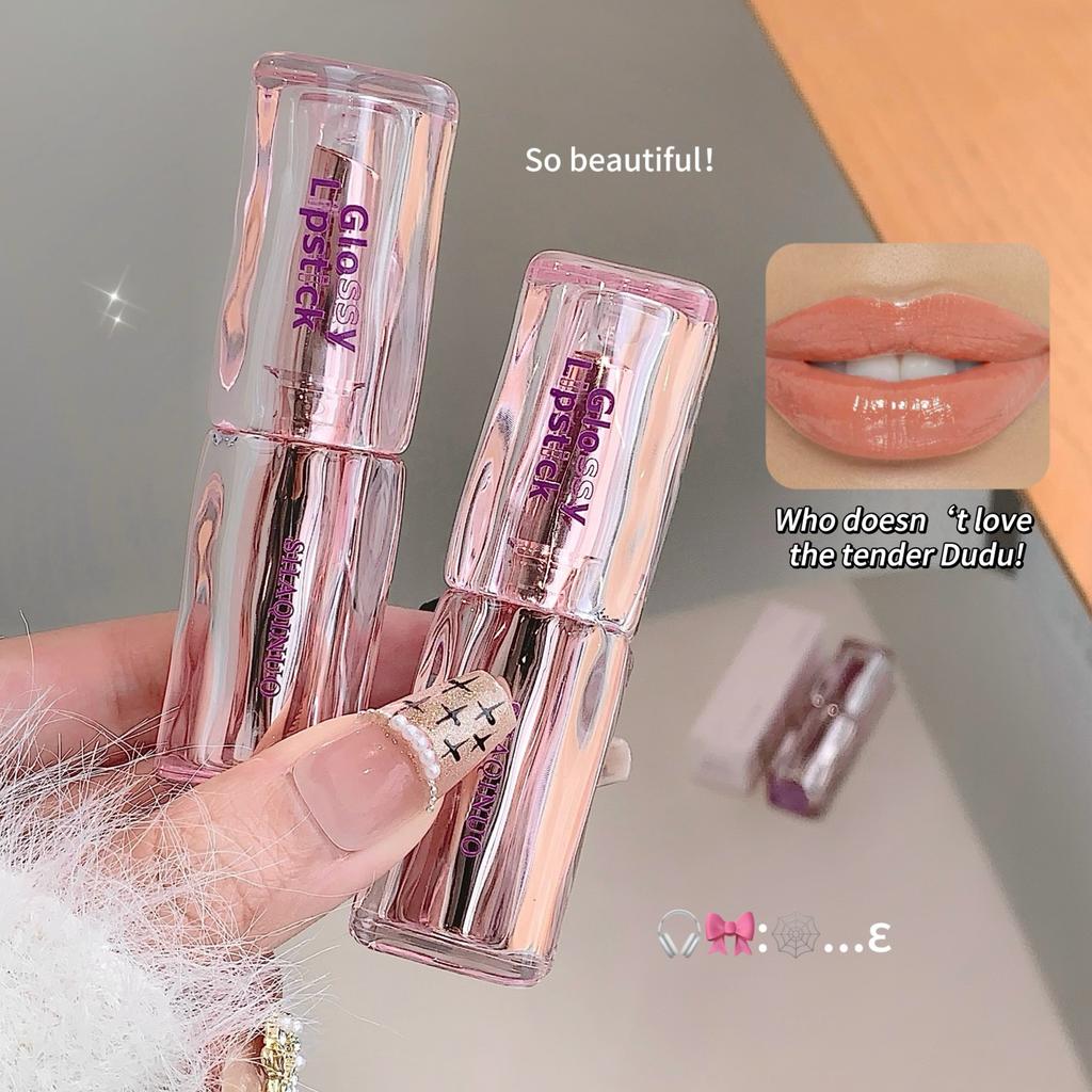 SHAQINUO Rossetto Lucido Trasparente Cristallo