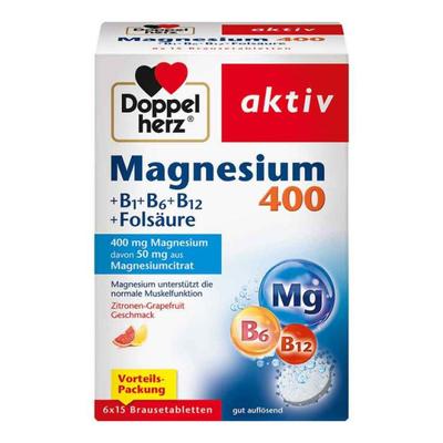Hořčík 400+B1+B6+B12 Kyselina listová, 6x15 sáčků
