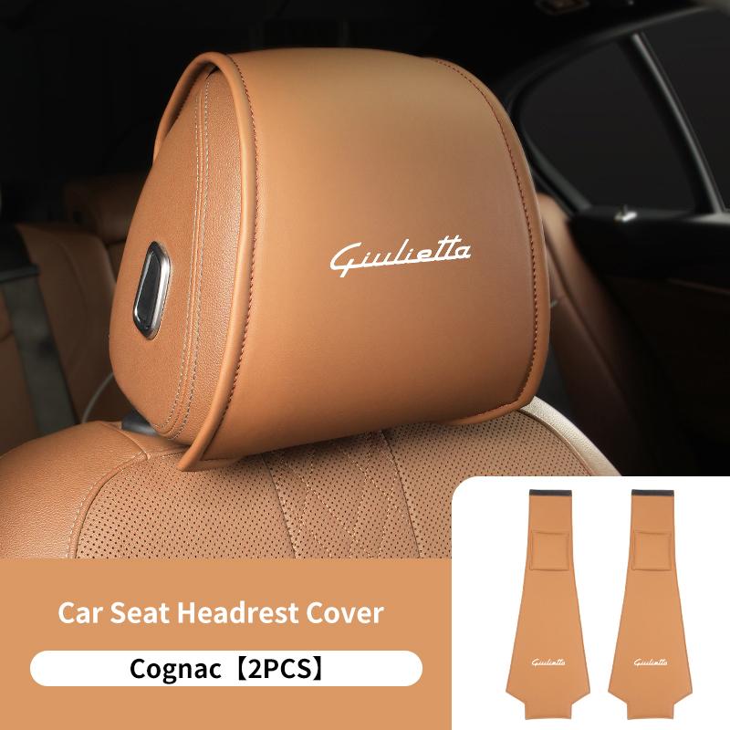 For Alfa Romeo Car Styling Headrest Case Anti-Dirty Dustproof Protective Cover GT Stelvio F1 Brera Volante Tonale Gloria Disco
