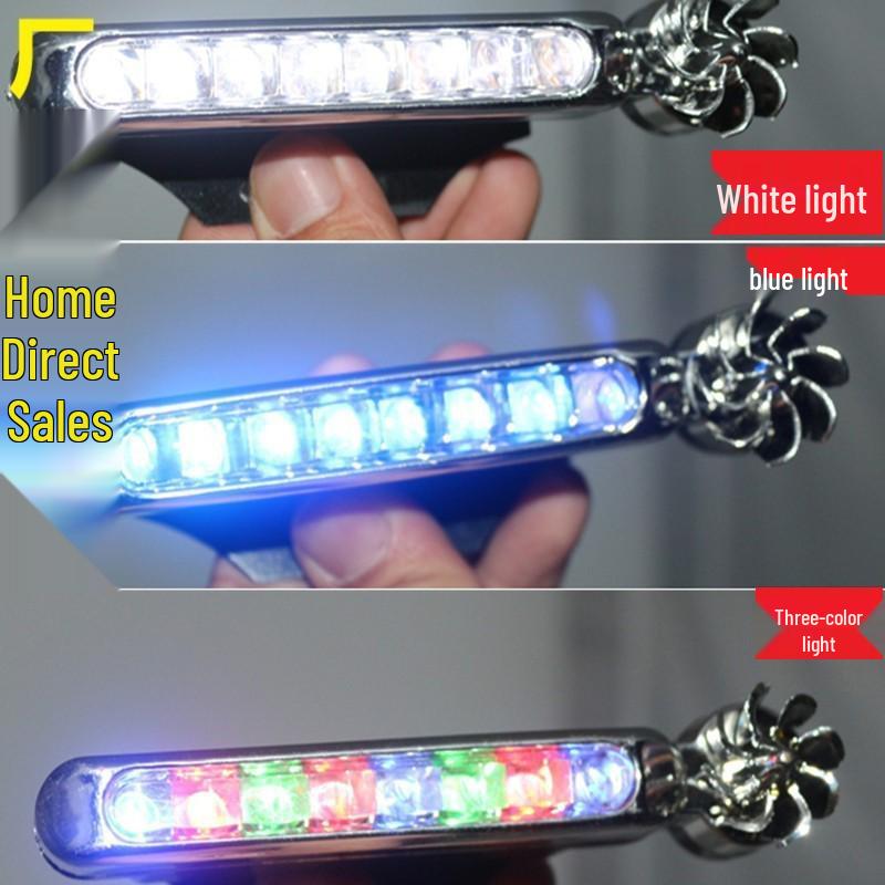 Wind-Powered LED Car Grille Lights: No-Install, Decorative, Front Auxiliary Daytime Running Lights