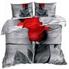 3D Cotton Satin Bedding 160X200Cm Rose