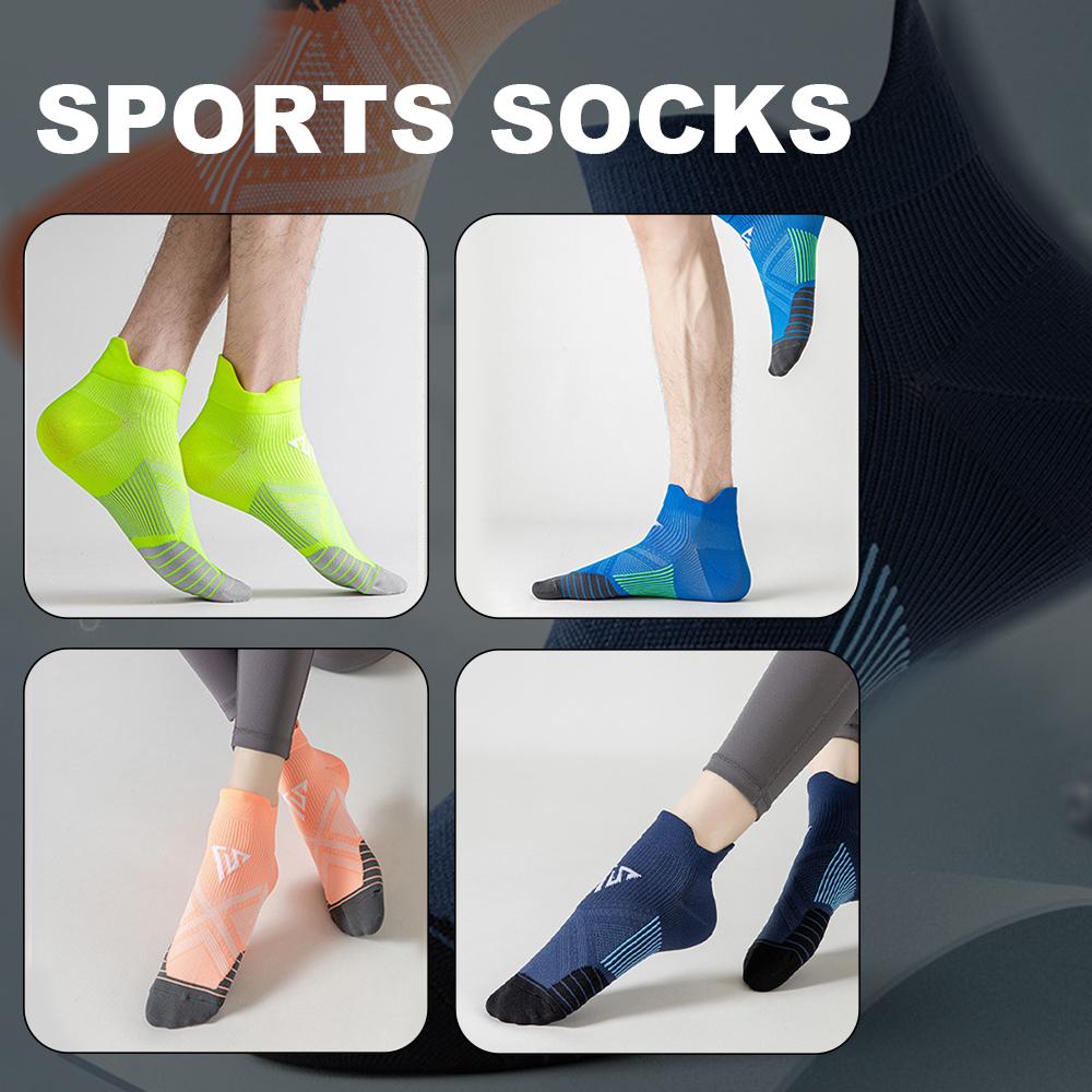 2 Pairs Quick Dry Breathable Anti-Slip Running Socks Fitness Gym Sweat-wicking Women Men Socks