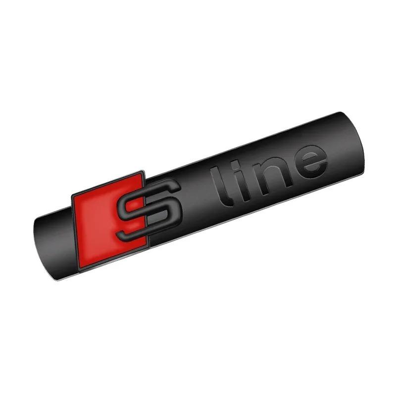 S-Line Car Stickers Metal Badge Auto Fuel Tank Trunk Decals For S Line A3 Q5 A1 TT R8 Q3 A8 A4 A5 A6 Q6 S3 Q2 S1