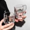 Shangqi Premium Amber Hexagonal Glass Cup with Handle
