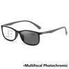 Retro Pochromic Reading Glasses Women Men Square Frame Progressive Multifocal Glasses Classic Ultralight Presbyopia +1.0+4.0