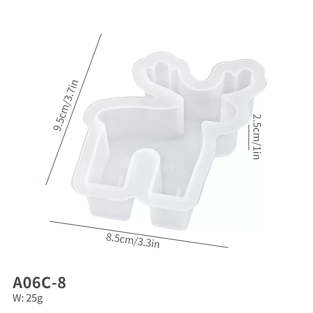 

Форма для різдвяної ароматизованої свічки своїми руками - Ялинка, Олень, Пряниковий чоловічок, Силіконові прикраси.