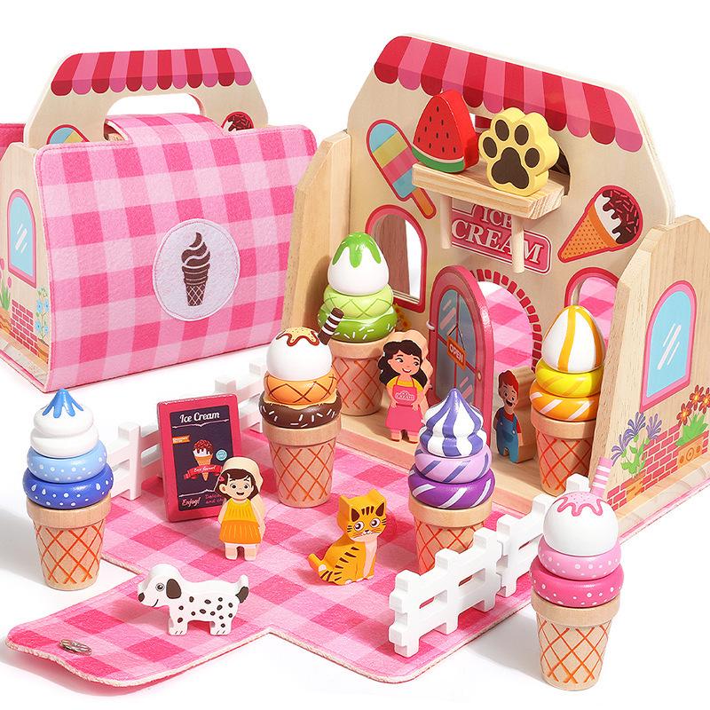 

Wooden Children s Tea Party Handbag Play Set - Educational Role Play Toy