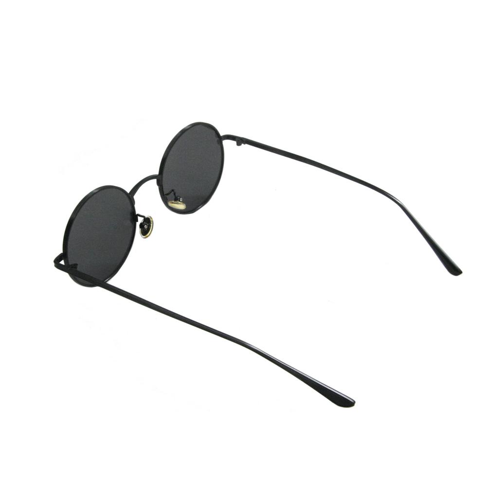 Fujiyama Stylish Round Frame Oval KIKI AKATUKI Black [meSmart] Glasses, Sunglasses, (Black Frame, Lenses)