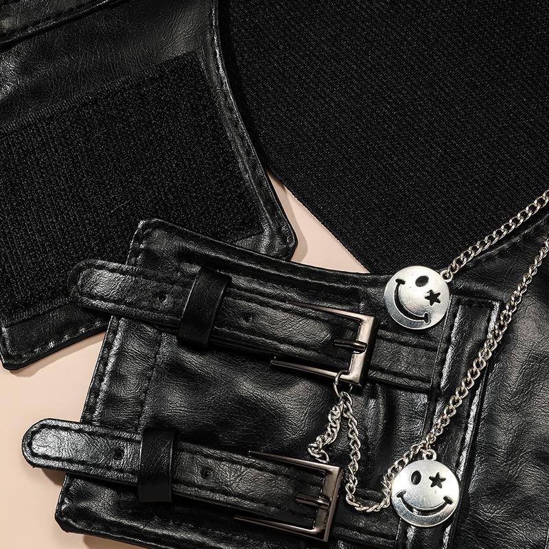 Casual Ladies Fashion Waist Imitation Leather Elastic Belt Waist Seal Waist Outer Wear