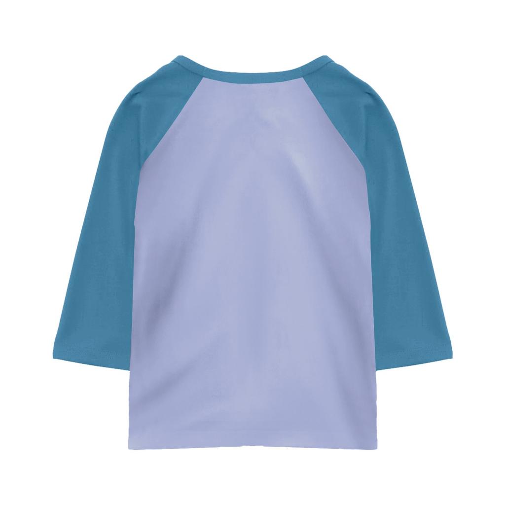 Tops For Youth Girls 4-16 Years Round Neck 3/4 Sleeves T-Shirts Trendy Tops Outfit Tees