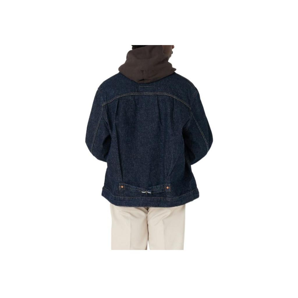 Levis Solid Color Button-Down Collar Long Sleeve Denim Jacket Men Outerwear Blue A3174-0002