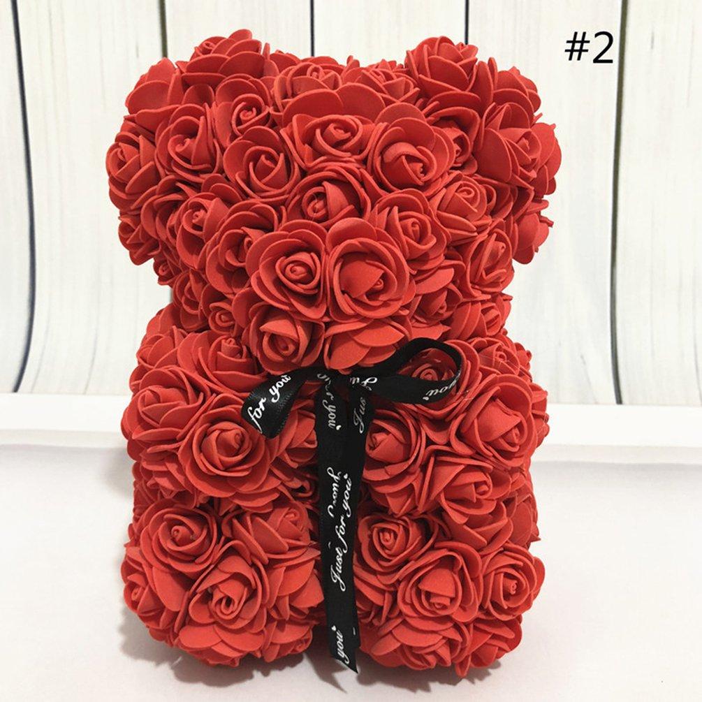 KC Valentine's Day Gift Rose Teddy Bear Artificial Flower Valentine ...