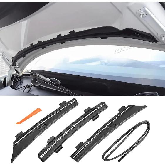 Majatou Front Hood Seal Strip Waterproof Model 3 Hood Strip Cover, Hood Dust Proof Seal Strip Front Hood Seal Chassis Cover Water Strip Firm Fixed