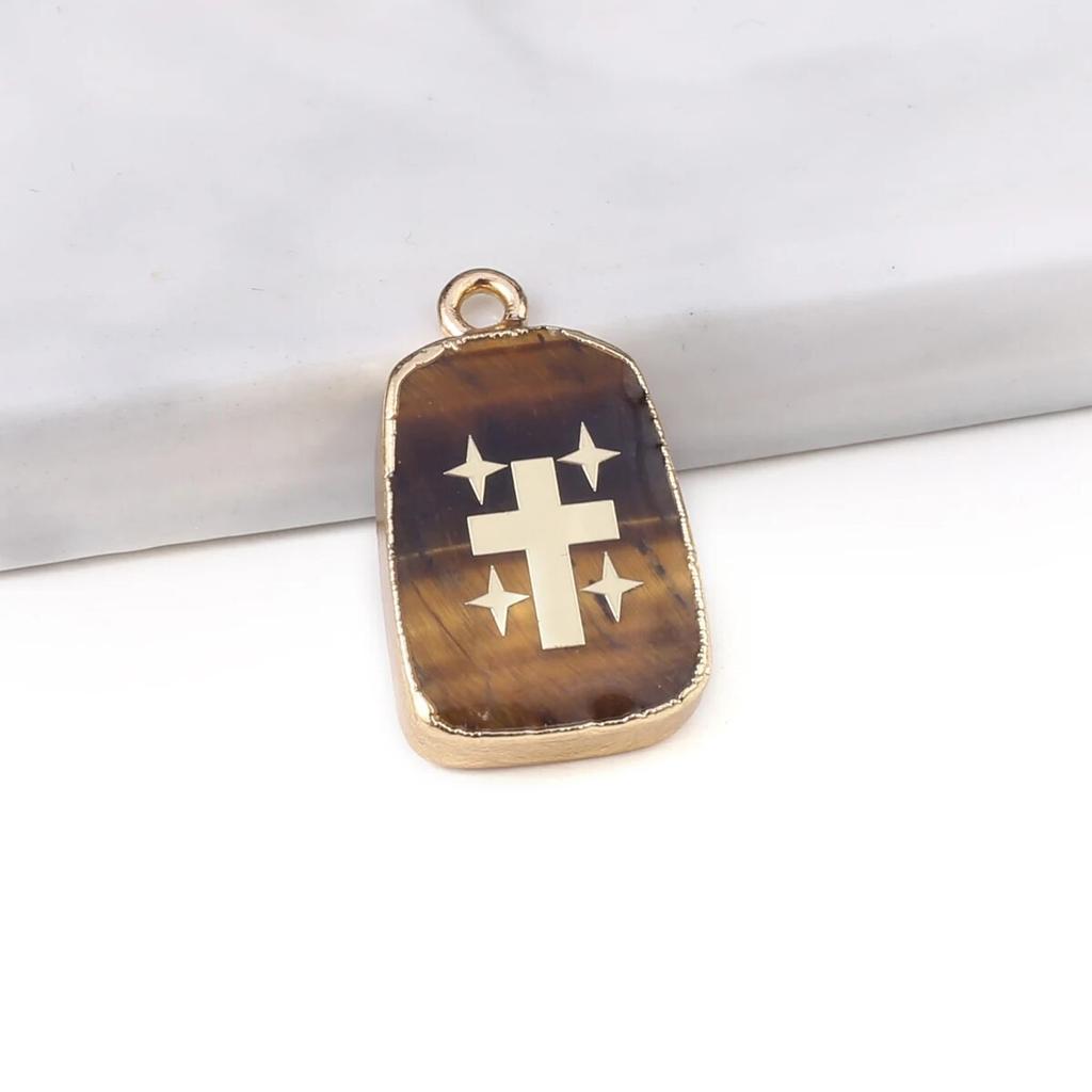 2Pcs Small Pendant Natrual Stone Rose Quartz/Malachite Cartoon Pendant For Jewelry Making DIY Earrings Bracelet Accessory