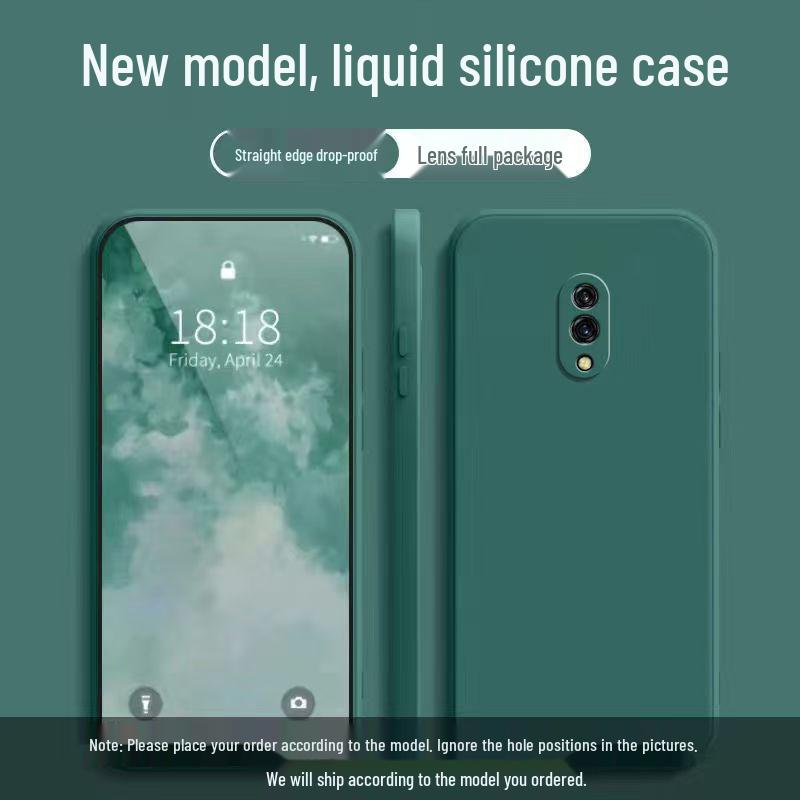 Realme X Drop-Proof Soft Shell Case - Simple Pure Color, Full Coverage, New Style