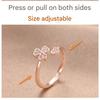 JONNEIC Four-Leaf Clover Lucky Silver Plated Ring
