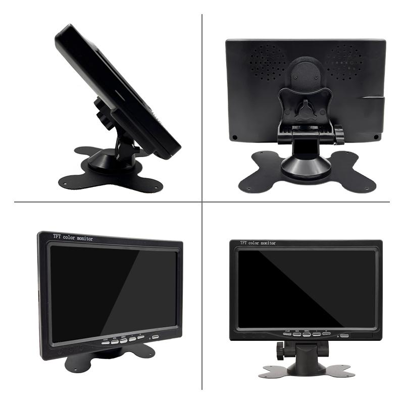 Hippcron 7 Inch Car Monitor Screen Rear View Support Camera Digital 2 Way Video Input Reversing Image TFT LCD Parking System