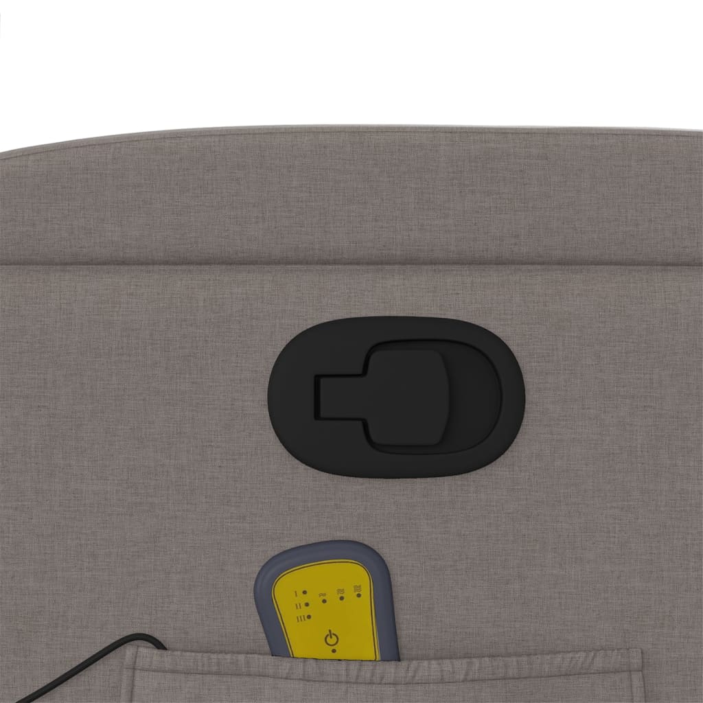Massage Chair Taupe Fabric