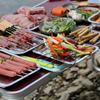 10PCS BBQ Skewers Long Handle Shish Kebab 30cm Barbecue Grill Sticks Wood BBQ Fork Stainless steel Outdoor Grill Needle Bags