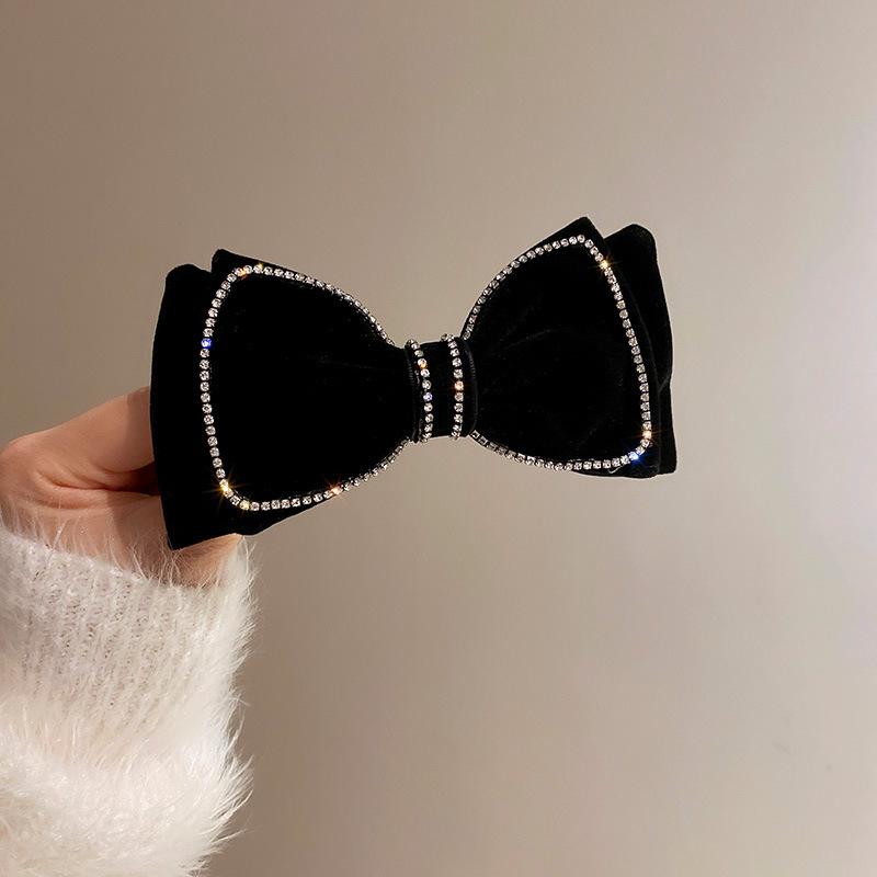 Big Large Satin Bow Ribbon Hair Clip Fashion Elegant Temperament Women Girls Ponytail Clip Ribbon Hair Clips Wedding Hair Accessories Gifts