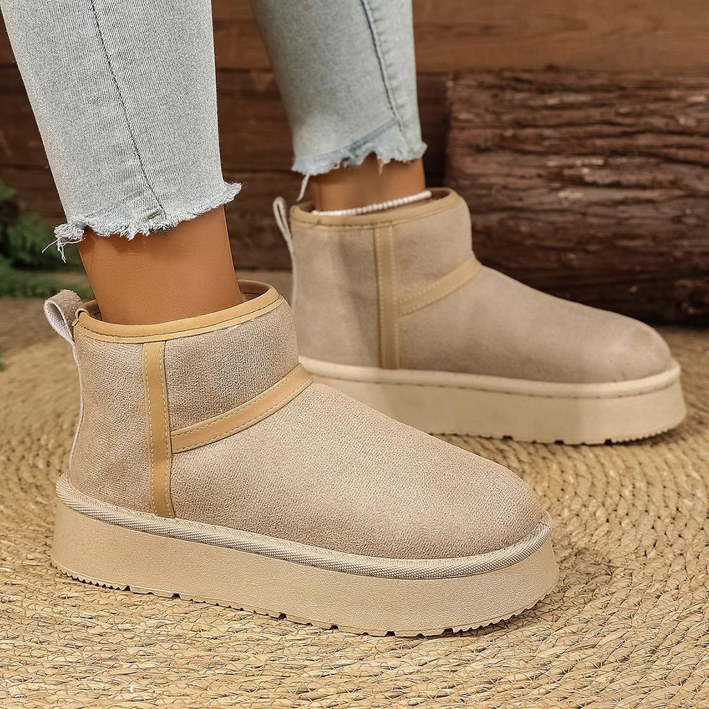 Large Size Thick-soled Medium Tube Snow Boots Women's Autumn and Winter 2025 New Velvet Thickened Warm Cotton Shoes Women's Shoes
