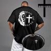 Summer Mens 100 Cotton T Shirt with Jesus Cross Pattern Soft and Comfortable Fabric Suitable for Casual Wear At Home