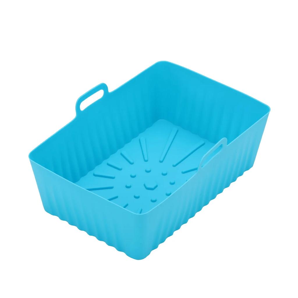 1pcs Air Fryer Silicone Tray Rectangle Oven Baking Tray Basket Reusable Liner Insert Dish for Ninja Foodi Pan Accessories