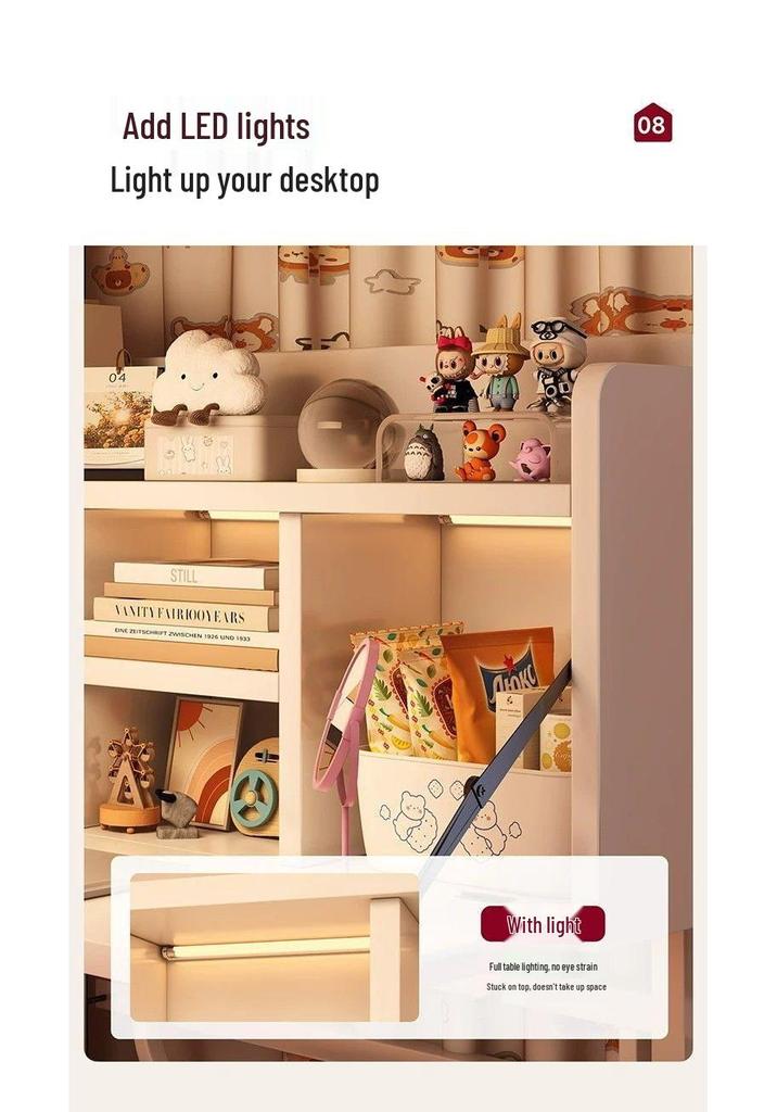 Cama litera escritorio plegable compacta con almacenamiento de mesita de noche con cerradura