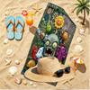Plants VS Zombies Print Beach Towel, Versatile Lightweight Absorbent Beach Towel for Pool Surf Yoga Bathroom, Perfect Birthday Holiday Gift