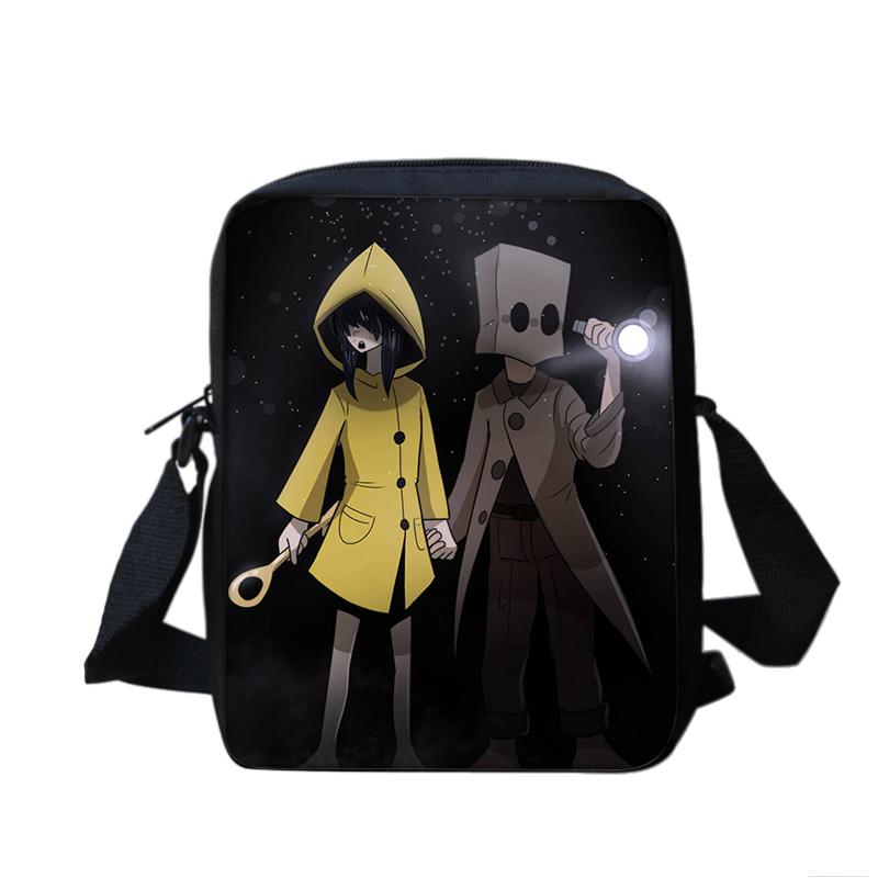 Little Nightmares shoulder bag, large capacity, lightweight, cartoon print, new school style for male and female students