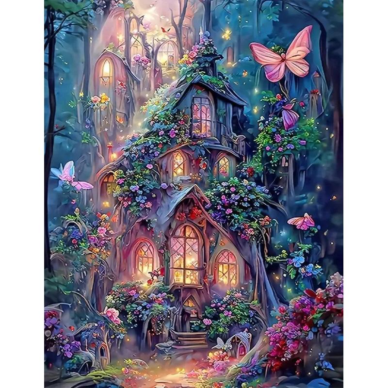 5D Diamond Painting, Flower Animal Sticker Diamond Cross Stitch Decorative Painting