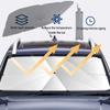 Umbrella Windshield Sun Shade for Car,Foldable UV Blocker Front Windshield Sunshade,Umbrella Shade Accessories and Storage Pouch