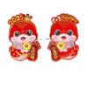 1 Pair Glitter Zodiac Snake Door Sticker 3D Couplet Spring Festival Windows Decal  Shopping Mall