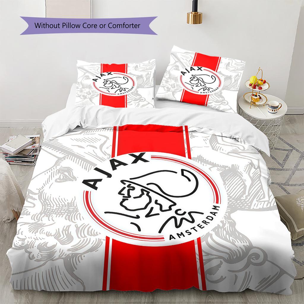 AFC Ajax Poster (2) Bedding Quilt Set Quilt Cover Pillowcase Home Decoration Birthday Gift (1 * Duvet Cover + 2 * Pillowcase, Without Core)